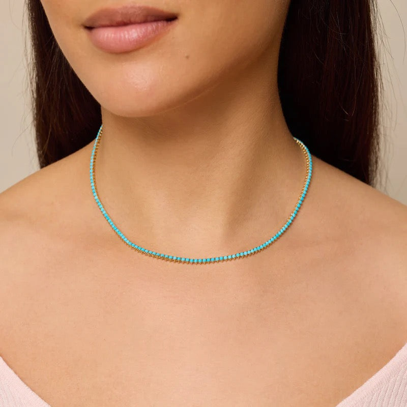 Turquoise Tennis Necklace
