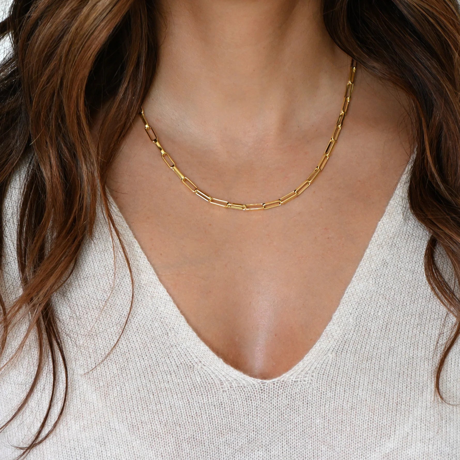 Square Paperclip Necklace