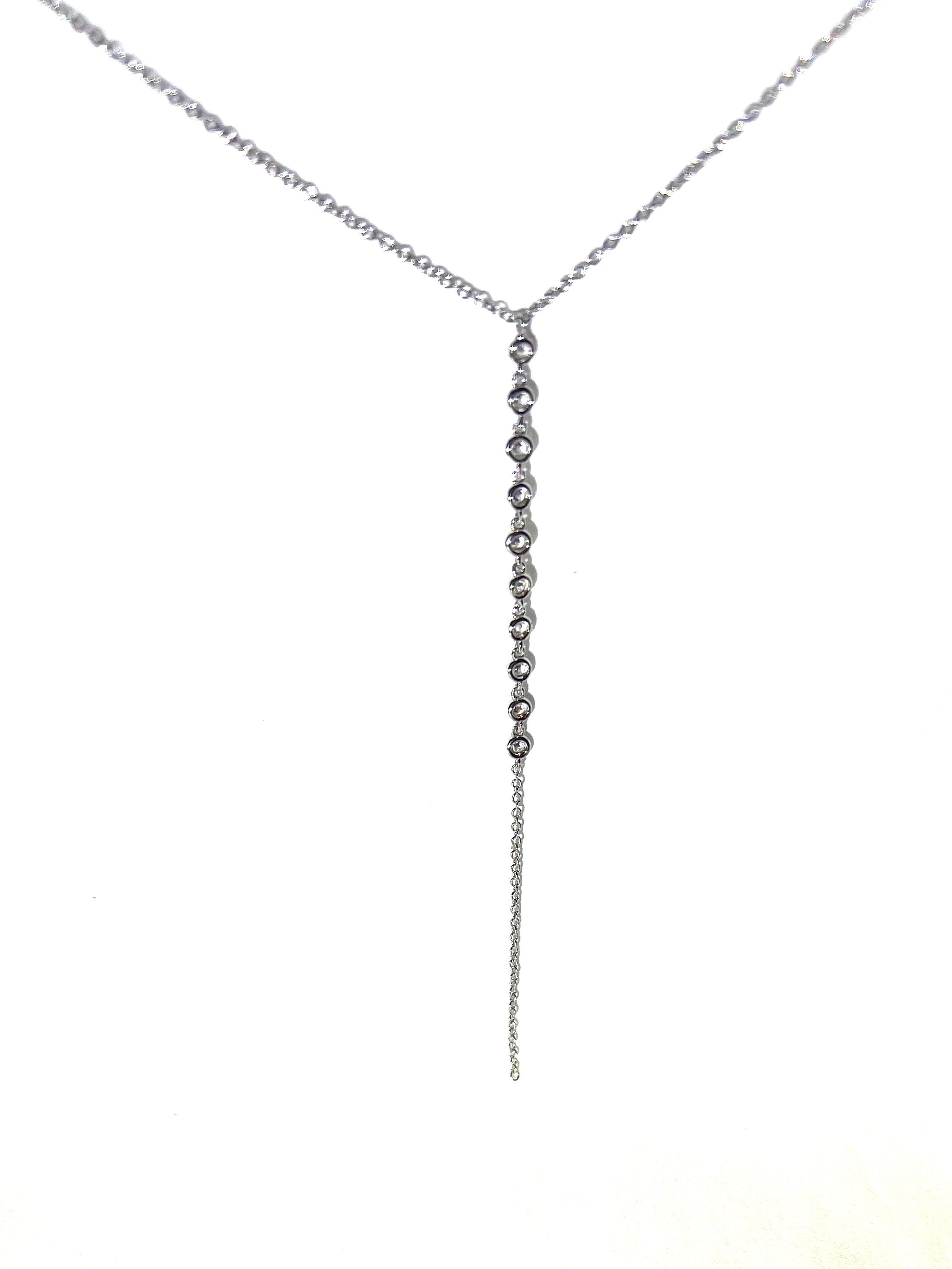 Lariat Silver Necklace
