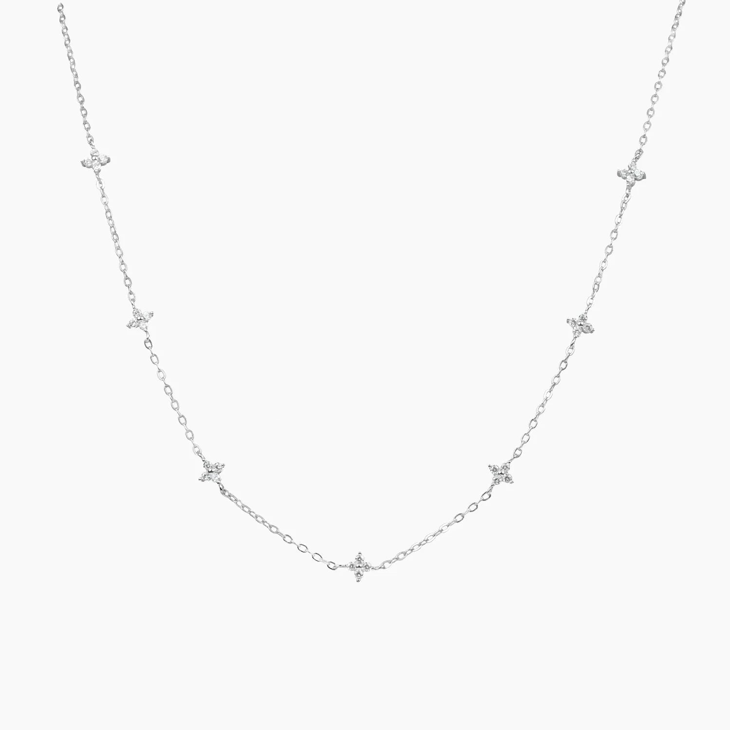 Gold Station Flower Necklace