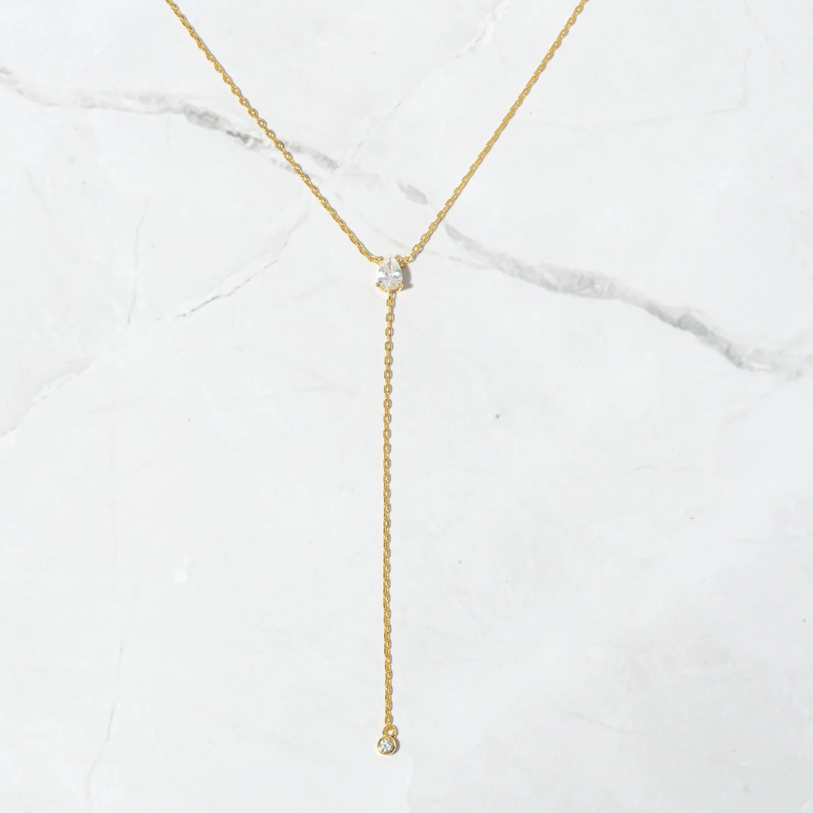 Gold Pear Lariat
