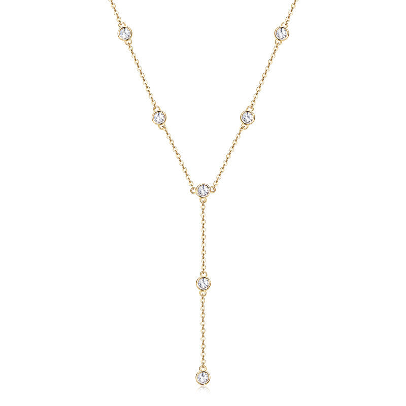 Gold Dainty Drop Y Lariat