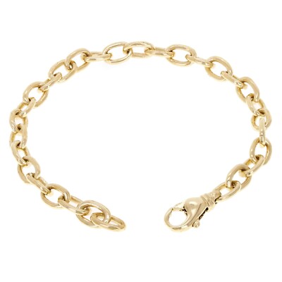 Solid Oval Link Chain Bracelet