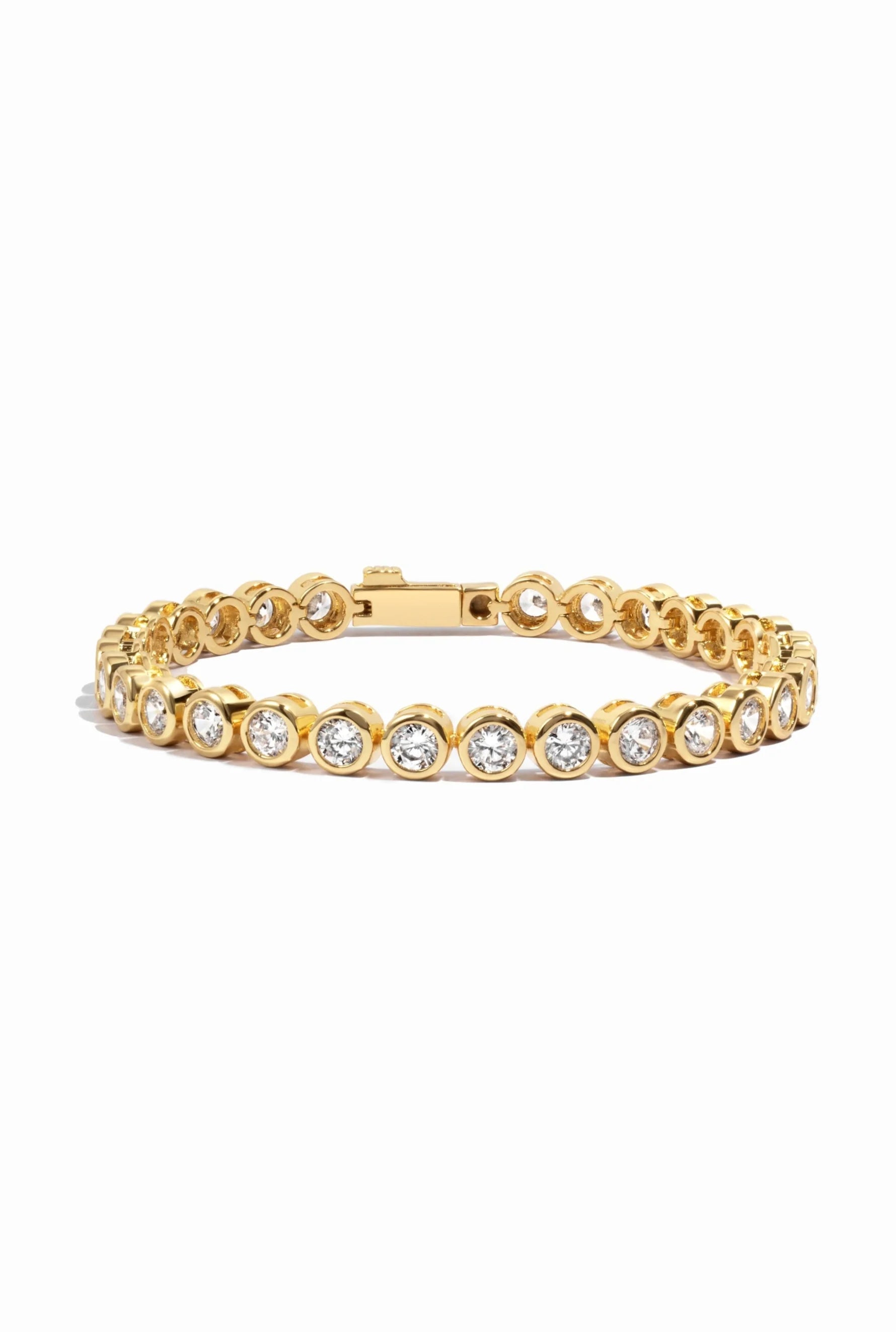 Round Bezel Tennis Bracelet