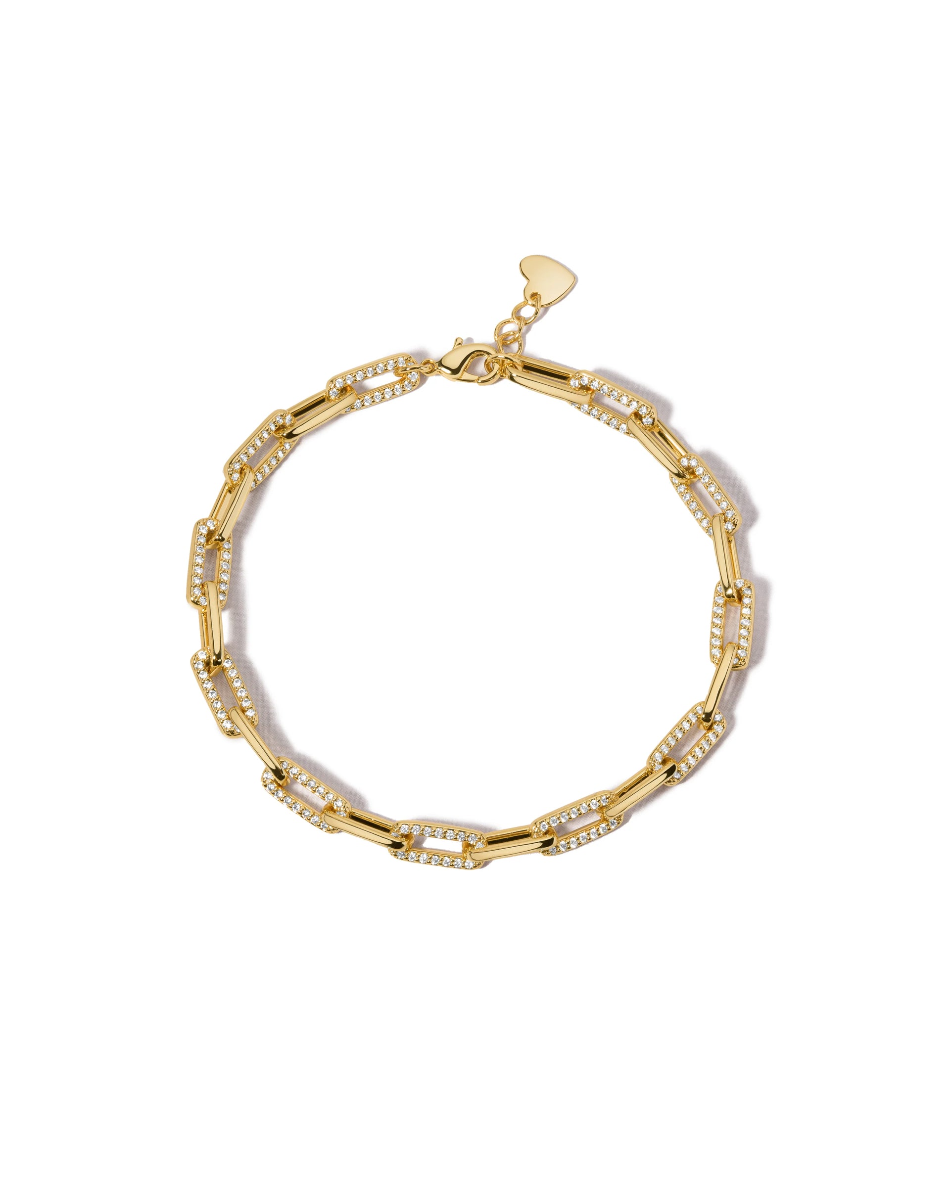 Diamond Paperclip Bracelet