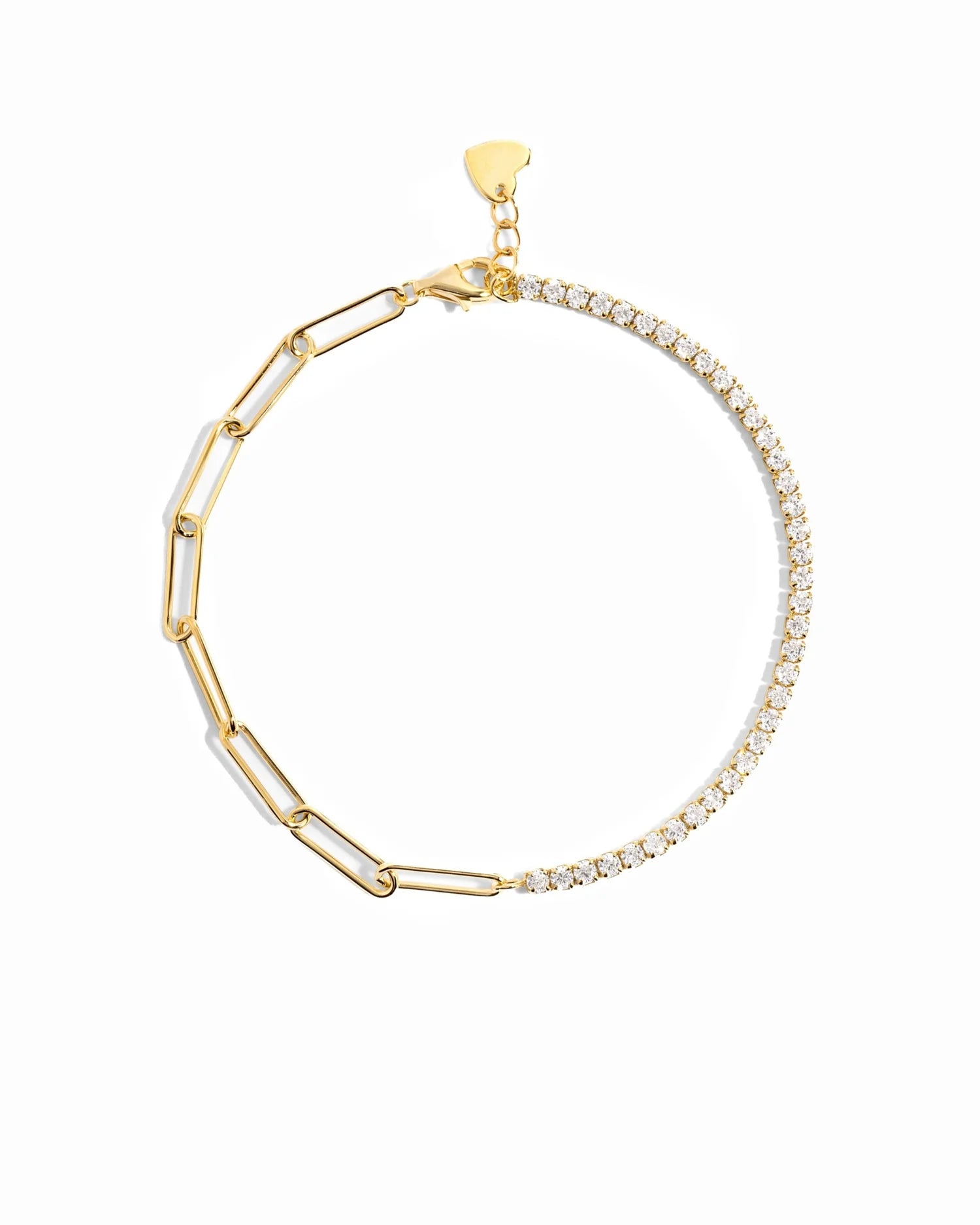Tennis and Paperclip Bracelet