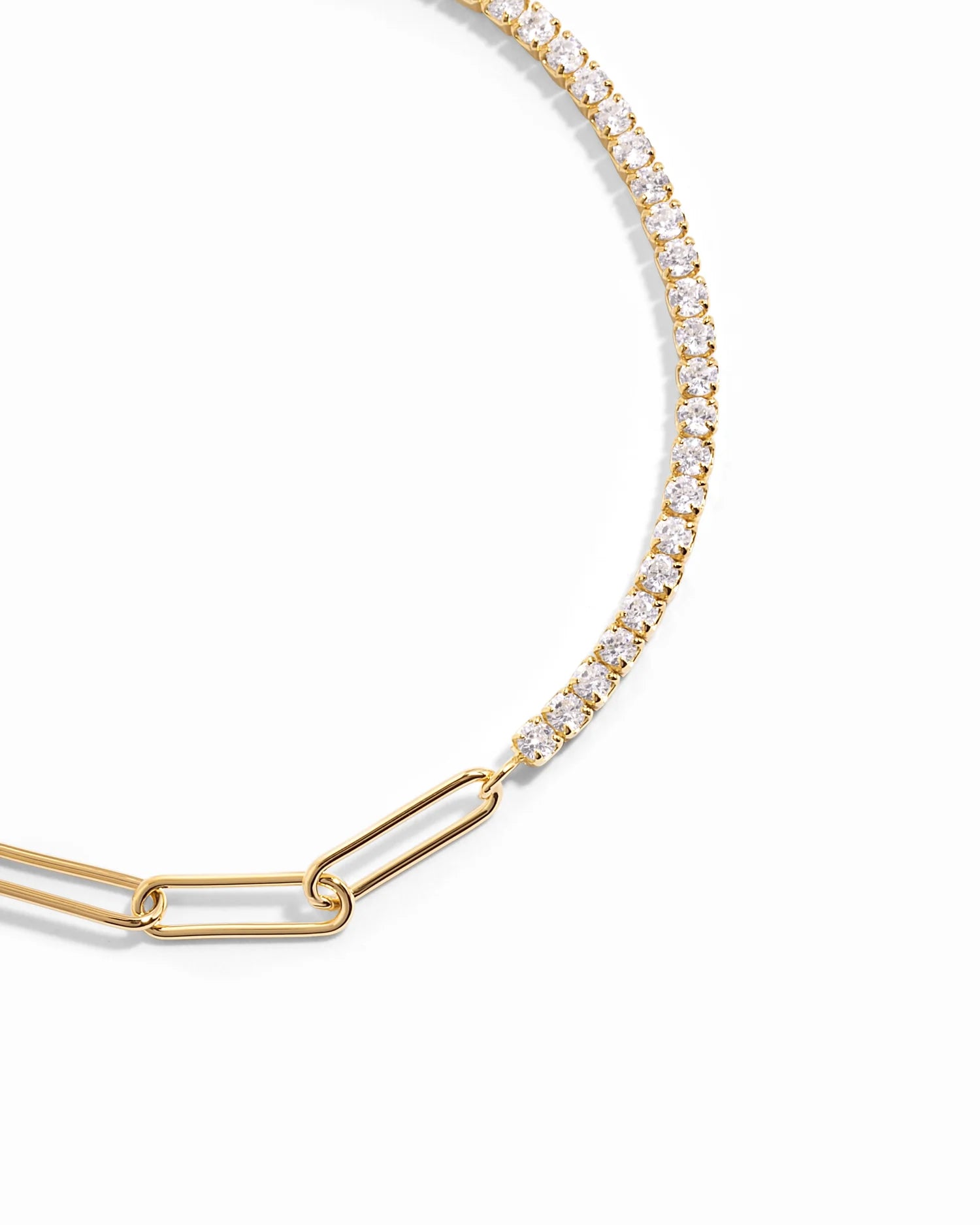 Tennis and Paperclip Bracelet