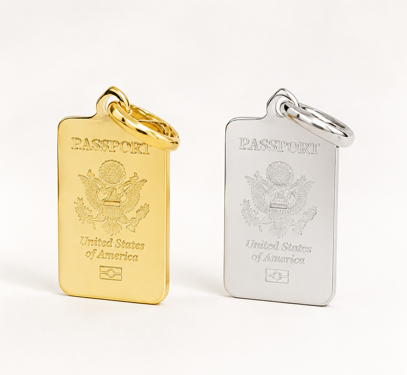 18K Gold Passport Pendant