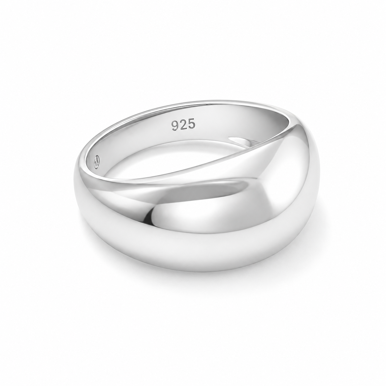 Plain Dome Ring (Silver) 8mm