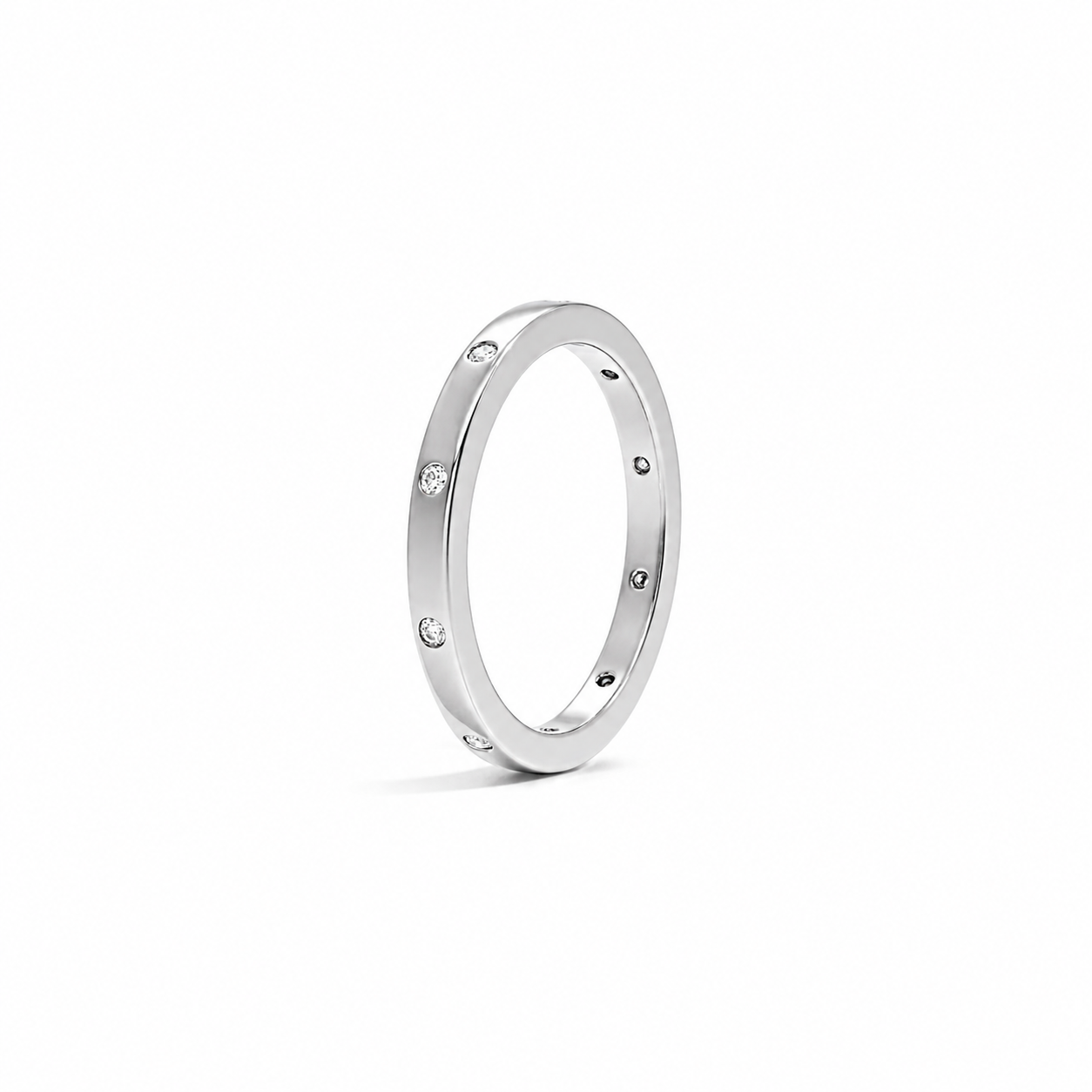Gipsy Set Diamond Rings Silver