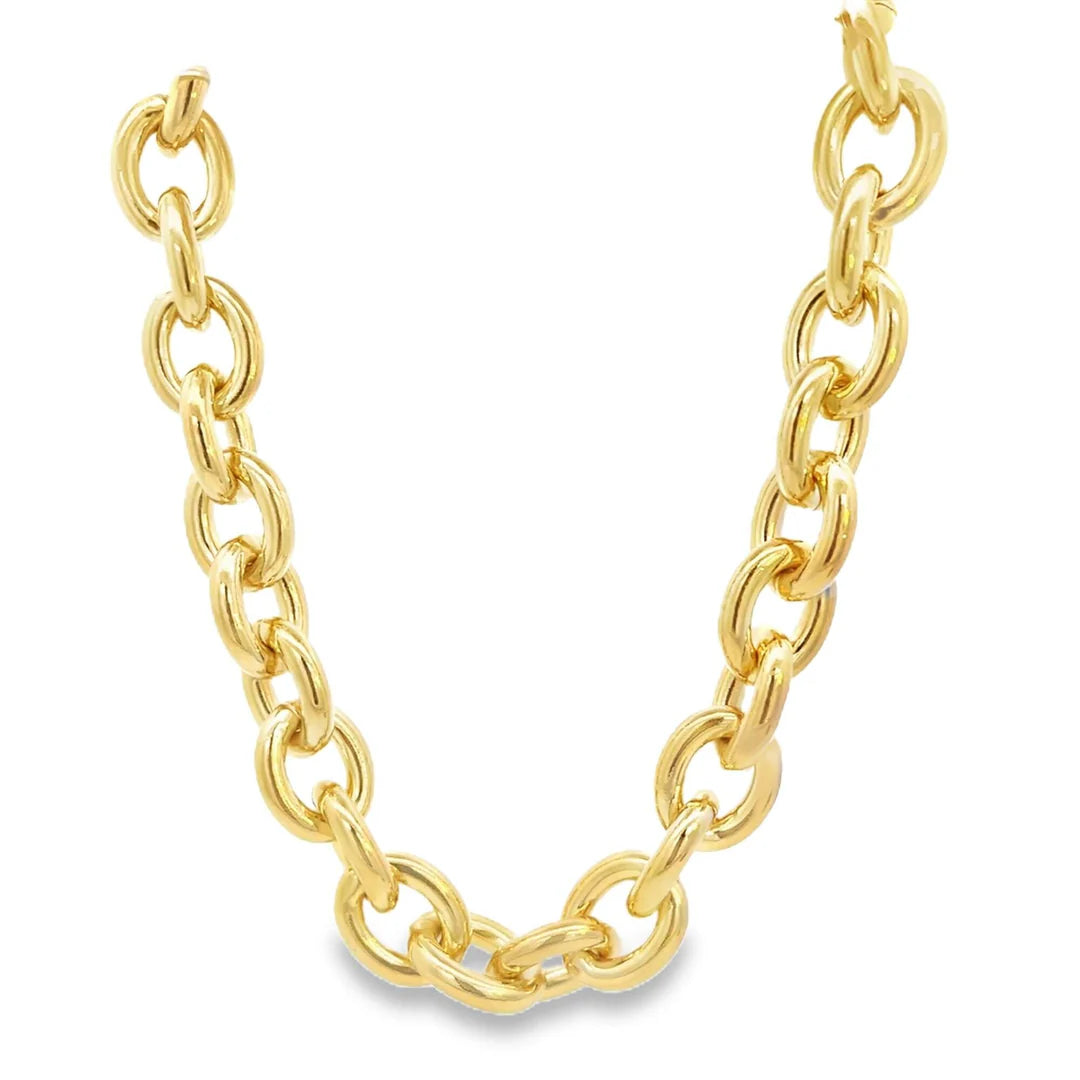 Chunky 11mm Thick Rolo Necklace
