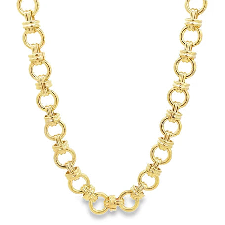 Oval Knot Link Rolo Necklace