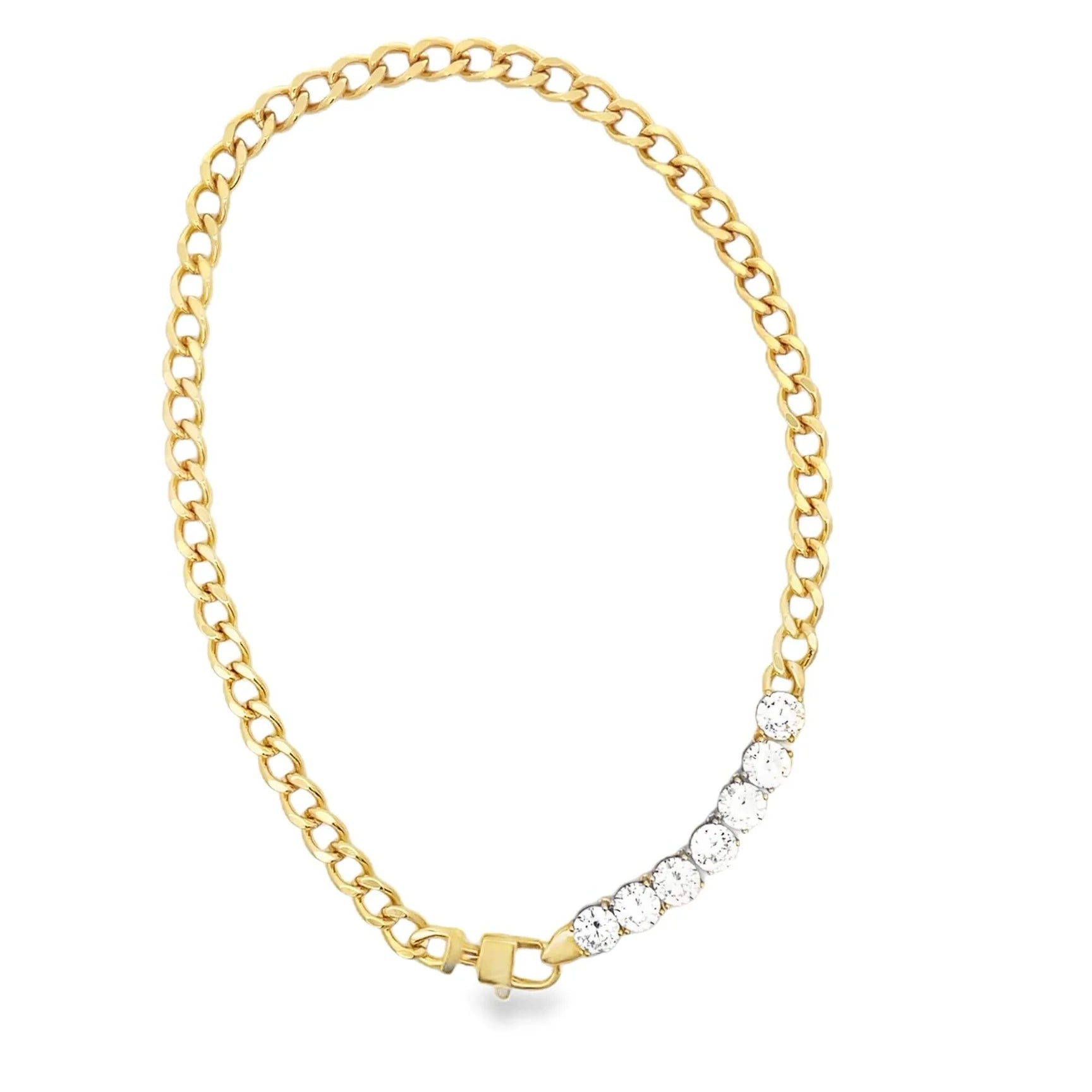 Thick Cuban Link Tennis Necklace
