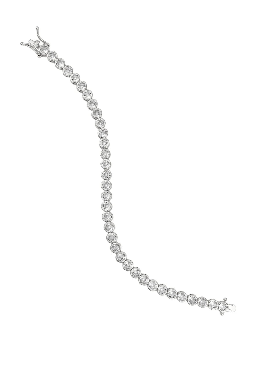 3mm Round Bezel CZ Tennis Bracelet