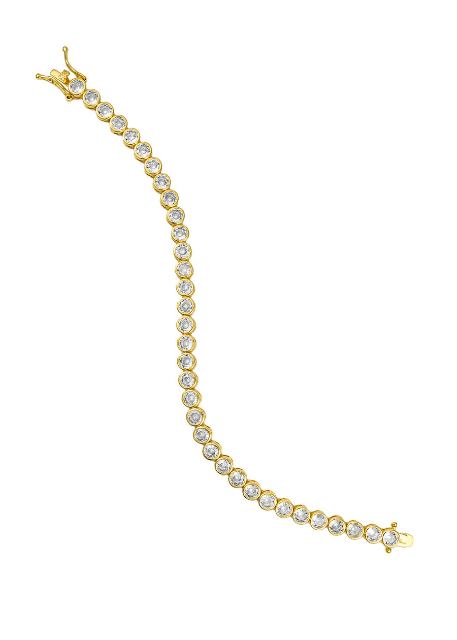 3mm Round Bezel CZ Tennis Bracelet