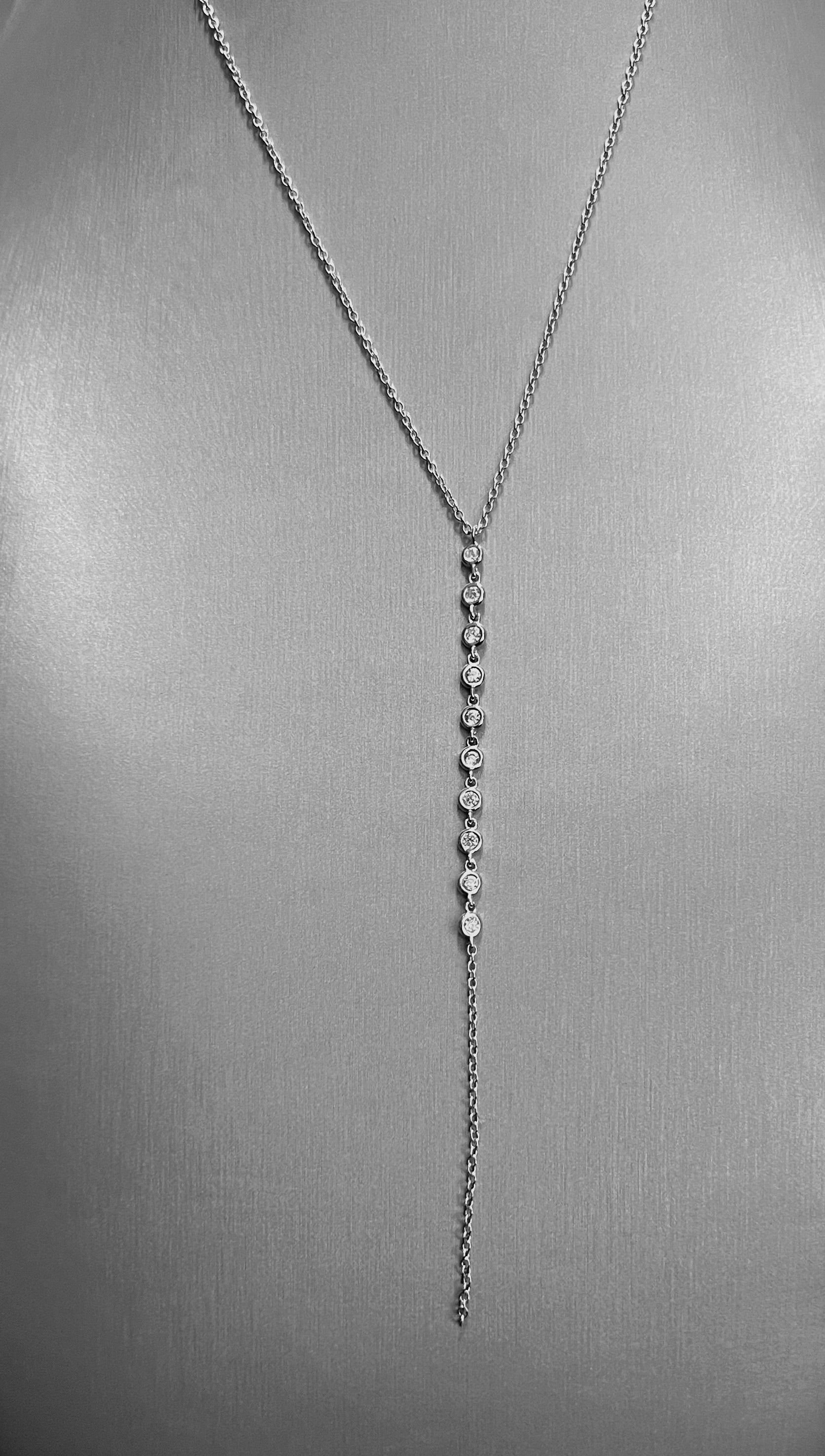 Lariat Silver Necklace