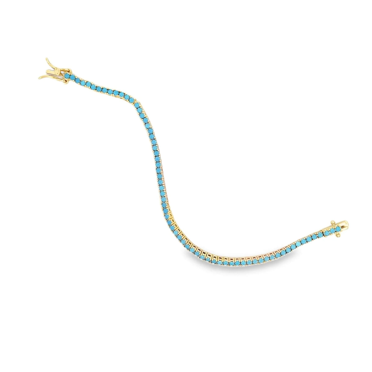 Turquoise Colored Tennis Necklace