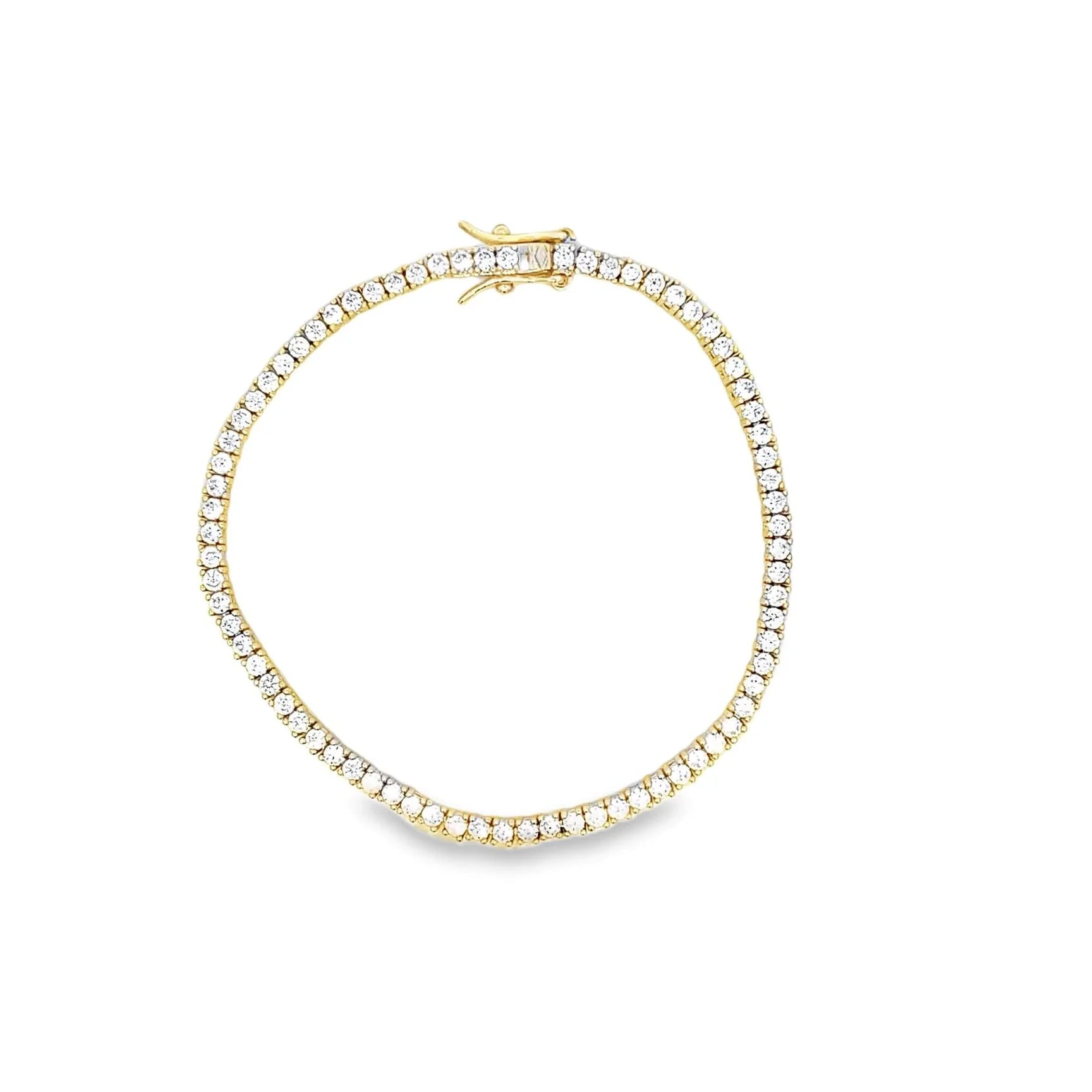 2mm Tennis Basket CZ Bracelet