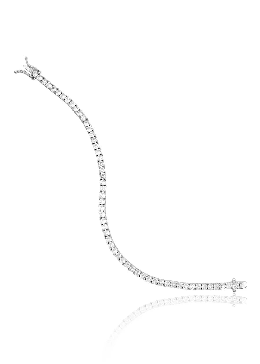 3mm Tennis Basket CZ Bracelet