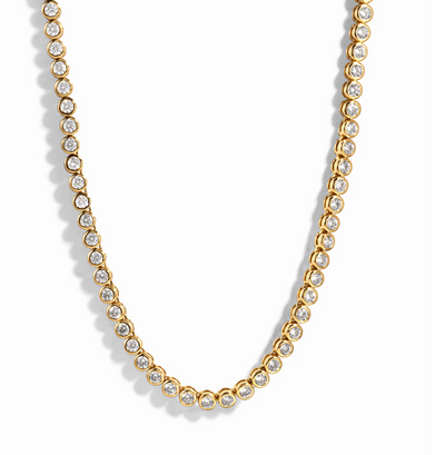 3MM ROUND BEZEL TENNIS NECKLACE