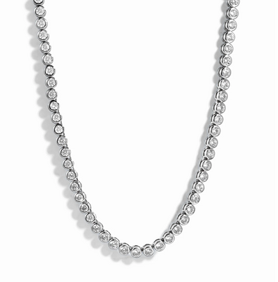 3MM ROUND BEZEL TENNIS NECKLACE