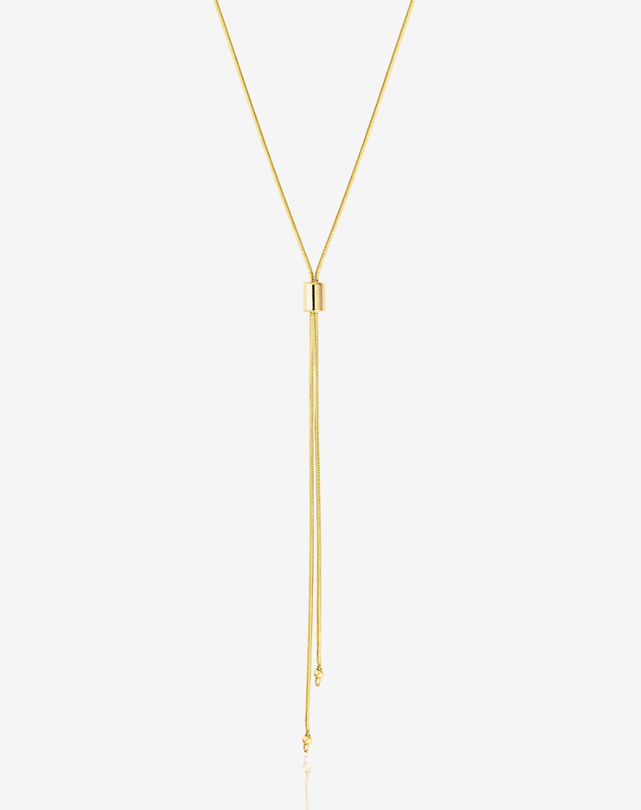 Adjustable Bolo Box Chain Tie Lariat Necklace