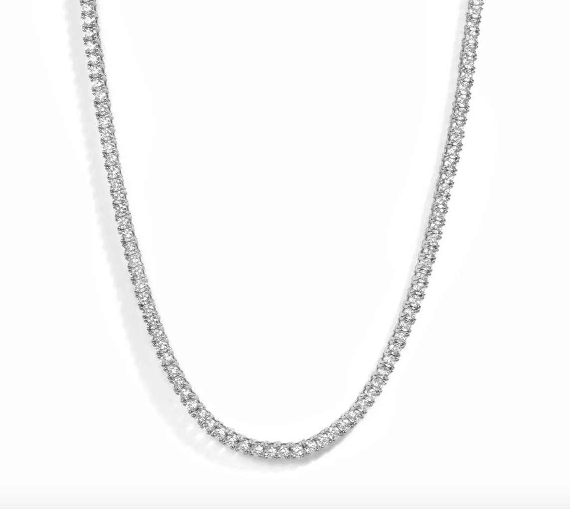 Diamond Gold & Silver Tennis Necklace