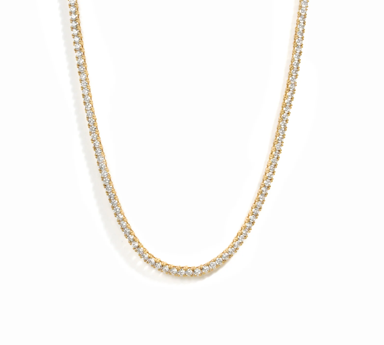 Diamond Gold & Silver Tennis Necklace