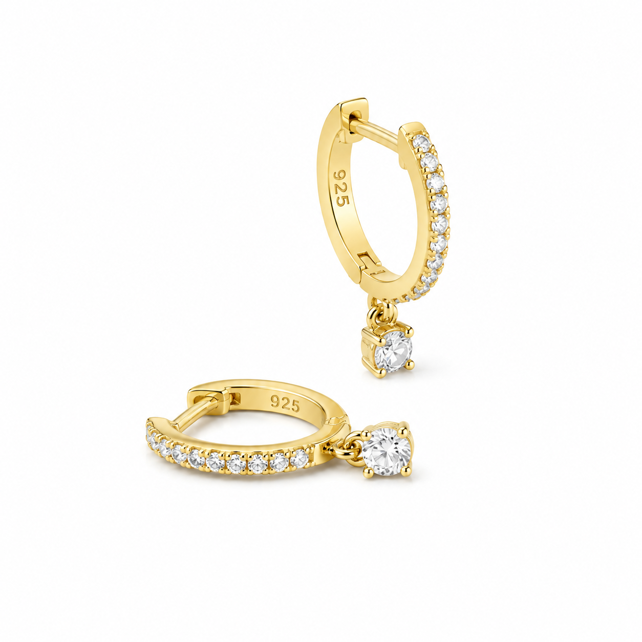 Pavé Charm Huggies