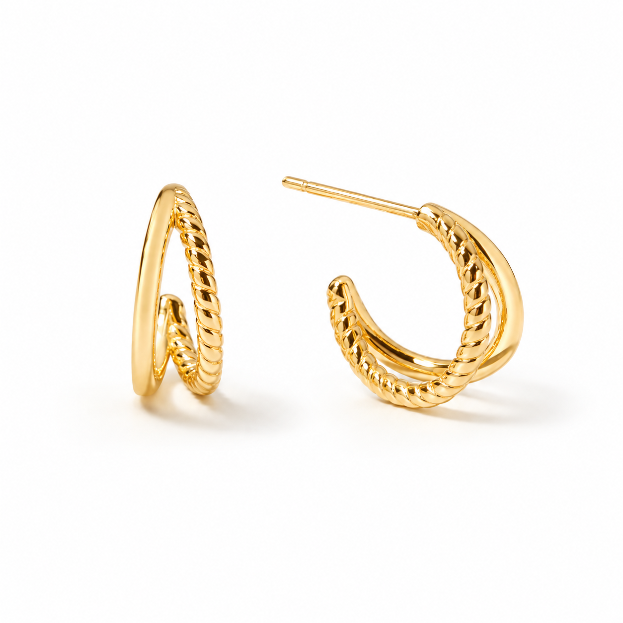 Stella Double Hoop Earrings