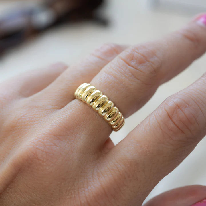 Ring Fluted Statement Ring