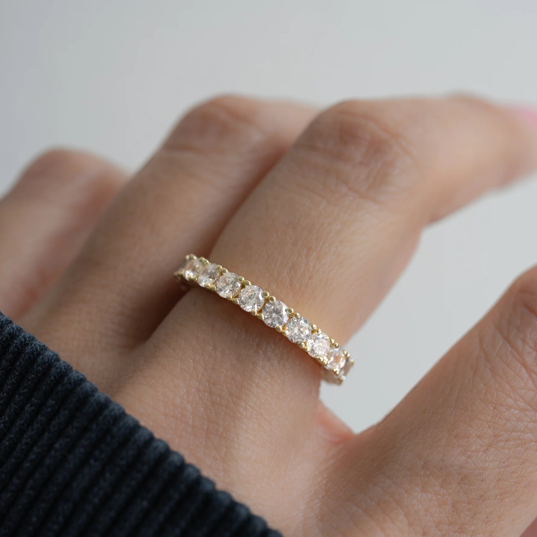 3mm Studded Eternity Ring