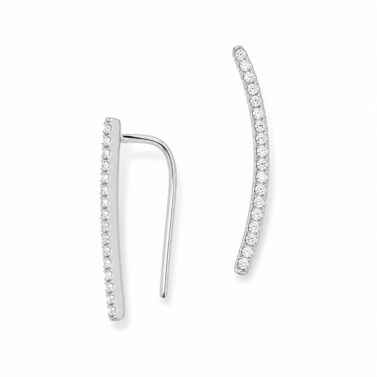 Studded Ear Climber Gold