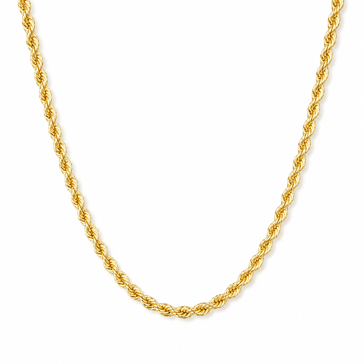 Gold Rope Chain Necklace