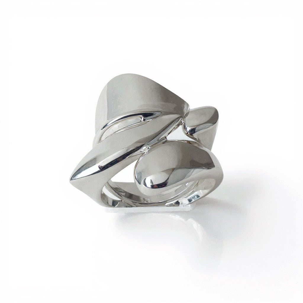 Polished Modern Spiral Wrap Ring