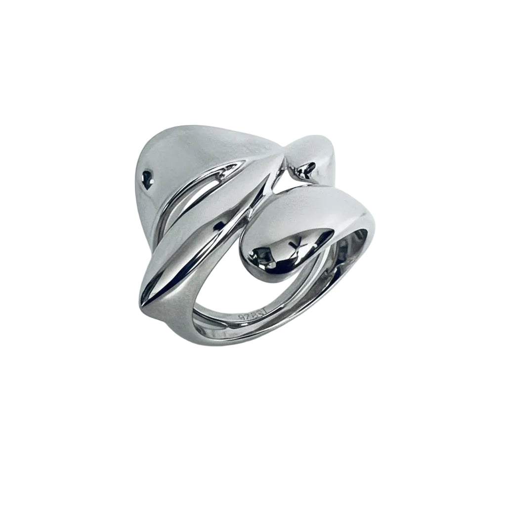 Polished Modern Spiral Wrap Ring
