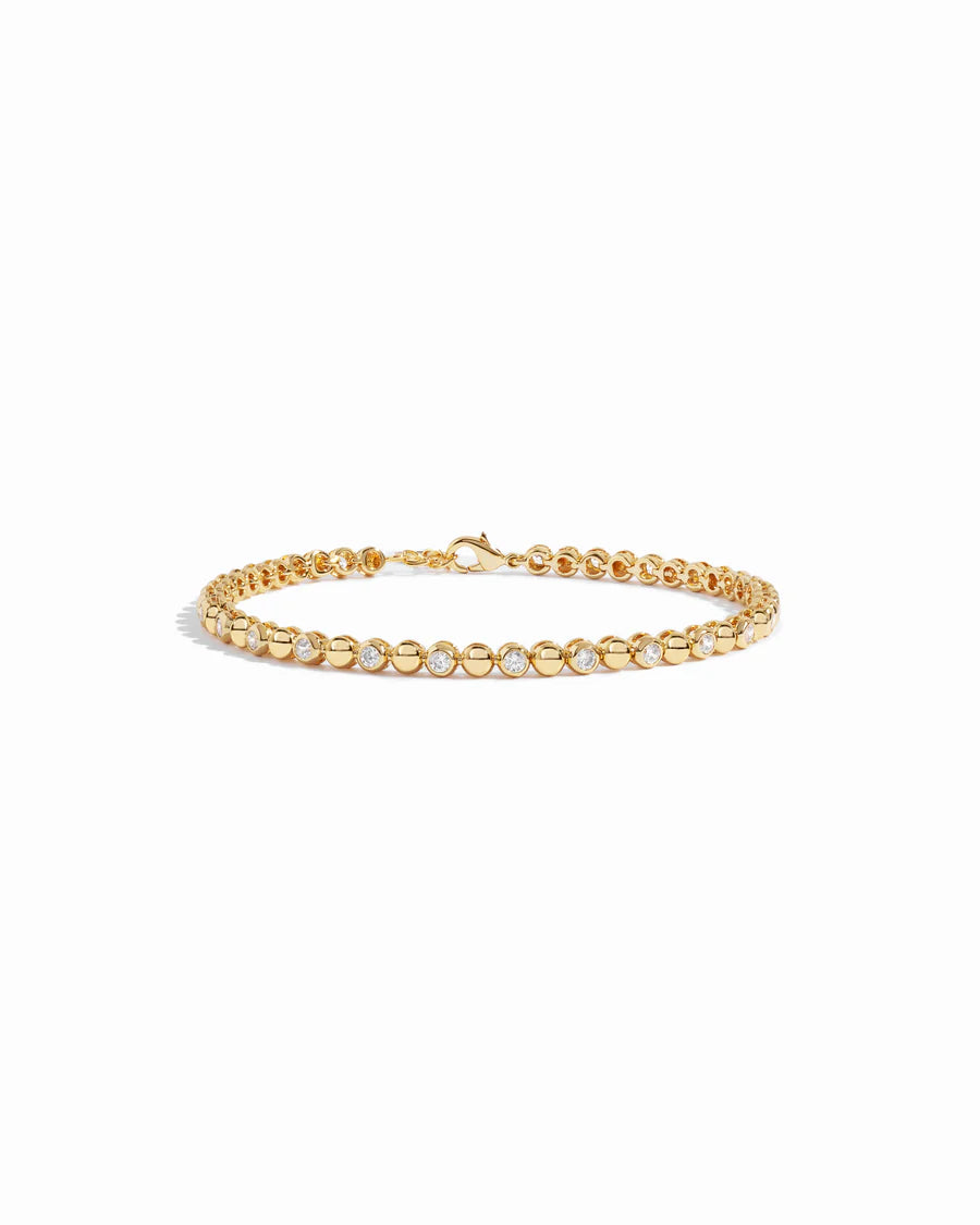 Bead & Bezel Tennis Bracelet