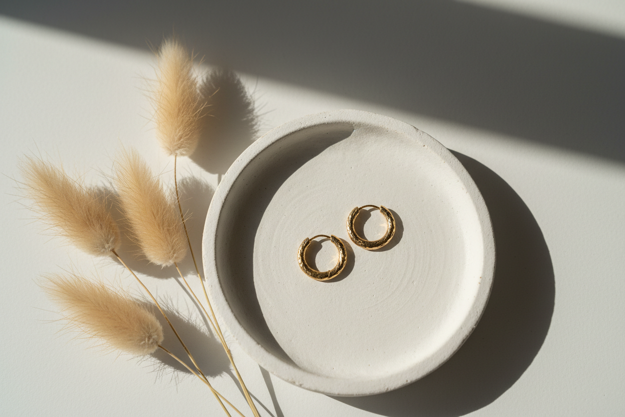Gold hoop earrings