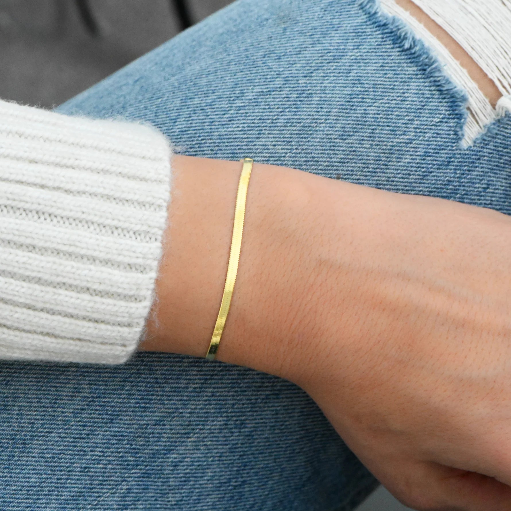 2mm Herringbone Bracelet