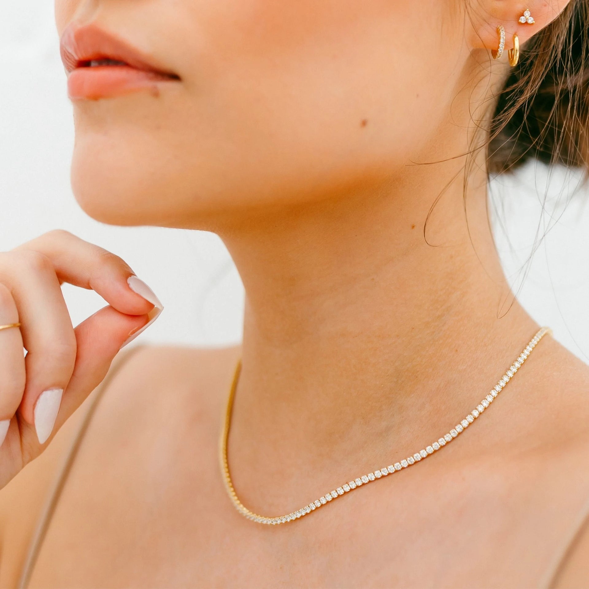 Gold Tennis Necklace