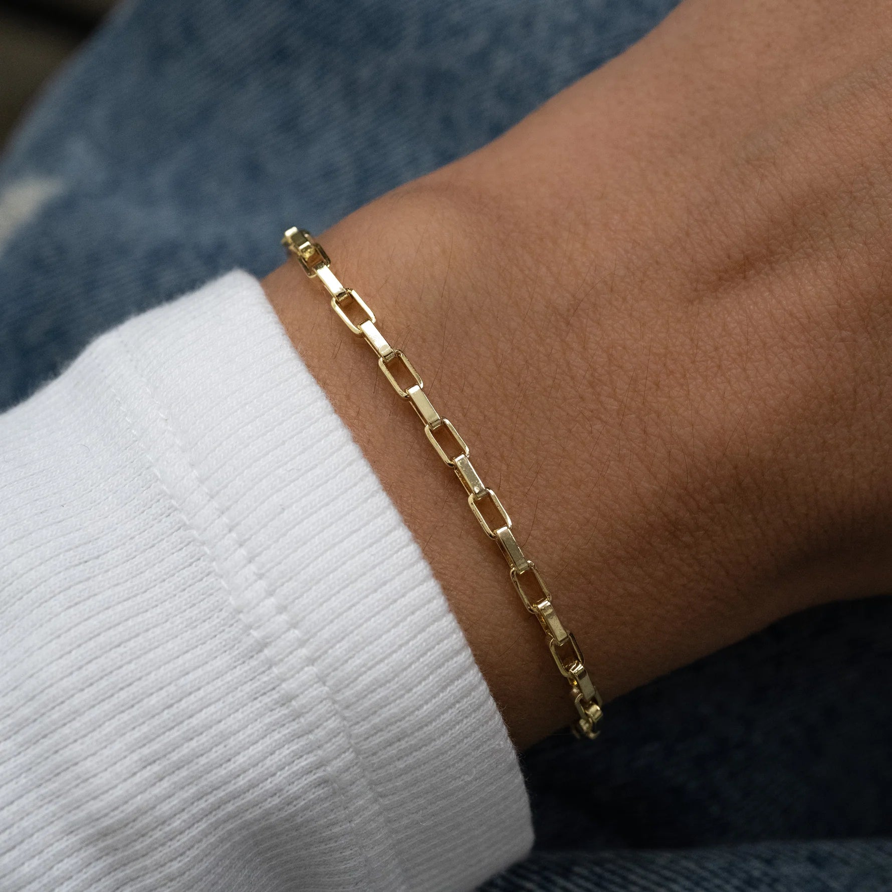 Tiny Link Paperclip Bracelet