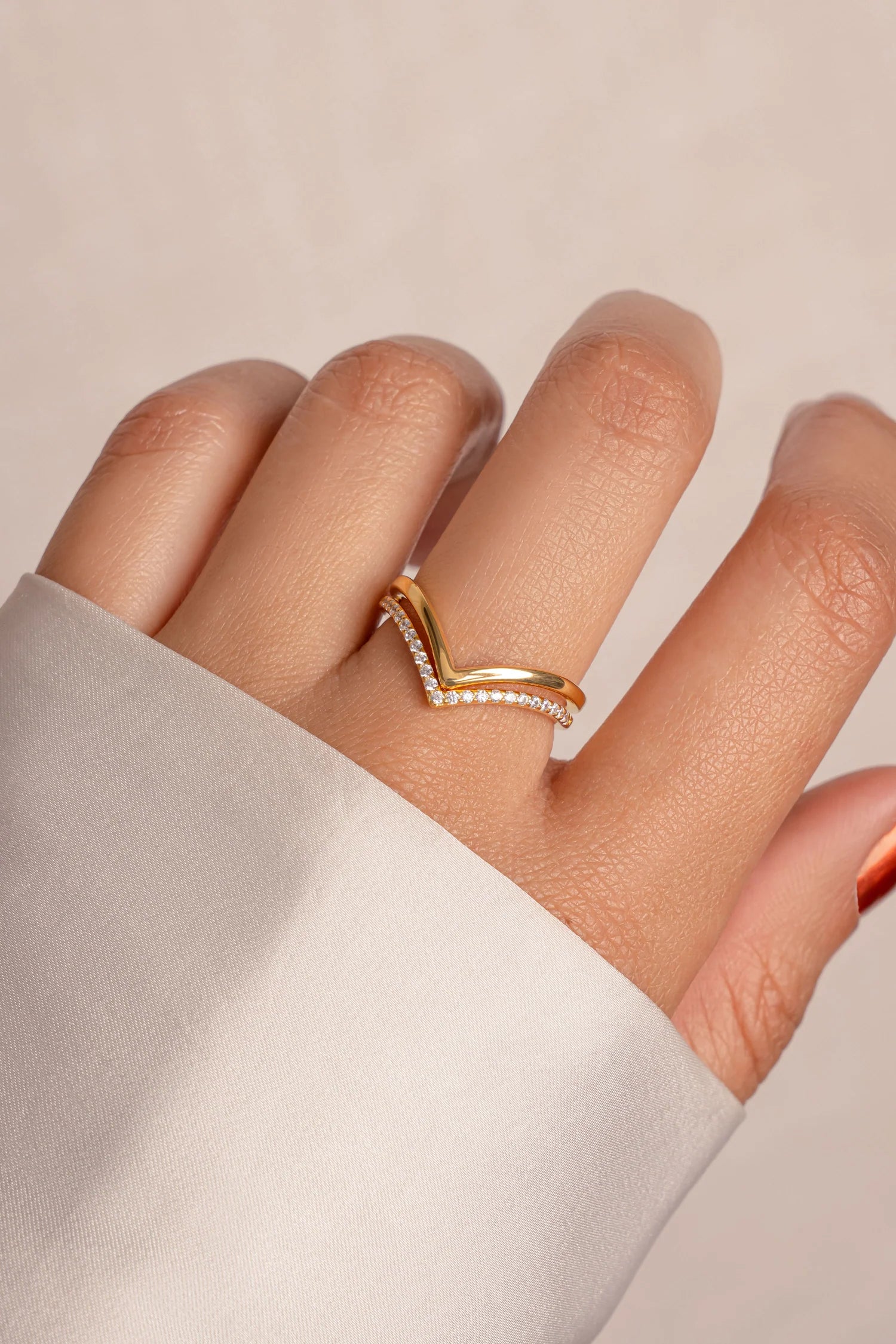 Chevron Ring Set