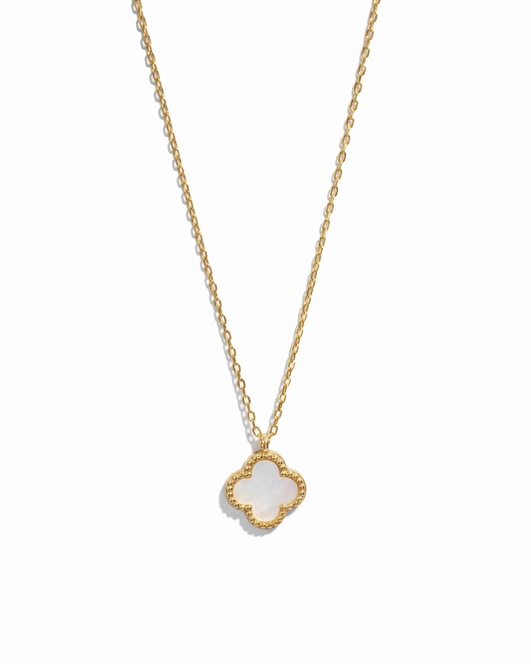 Mother of Pearl Clover Necklace