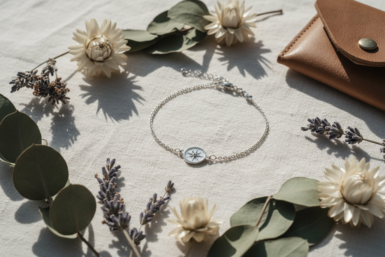 Silver charm bracelet