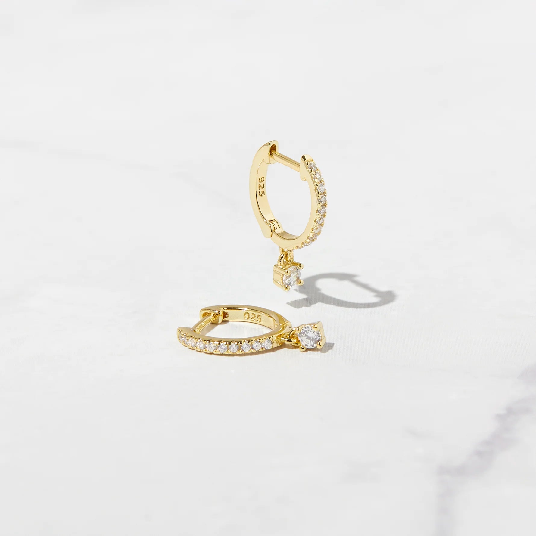 Pavé Charm Huggies